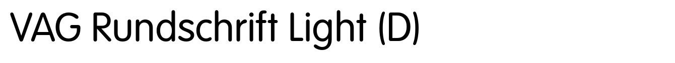 VAG Rundschrift Light (D)